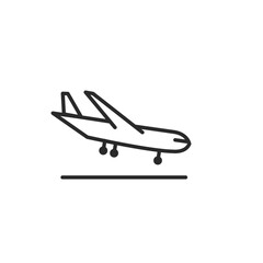 Fototapeta na wymiar Plane landing icon