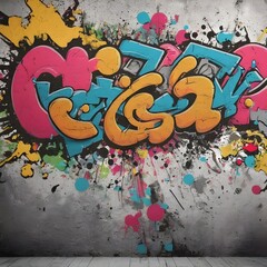 graffiti wall abstract background, Generative Ai not real photo, idea for artistic pop art background backdrop