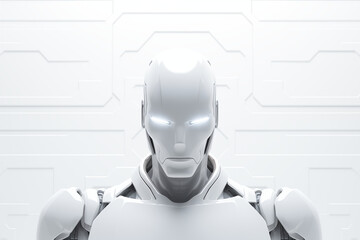 Obraz na płótnie Canvas AI Robot and Futuristic Background image
