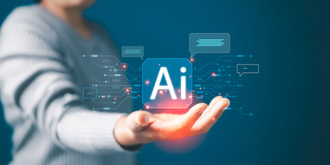 Chatbot Chat with AI, Artificial Intelligence. technology smart robot AI, artificial intelligence...