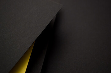 Black and yellow 3d background, copy space