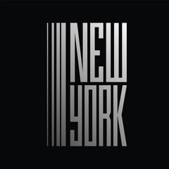 New York City slogan text. Vector illustration design