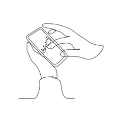 One continuous line drawing of someone presenting in front of an audience vector illustration. Suitable design concept for businessman or business woman presentation their business with graphic design