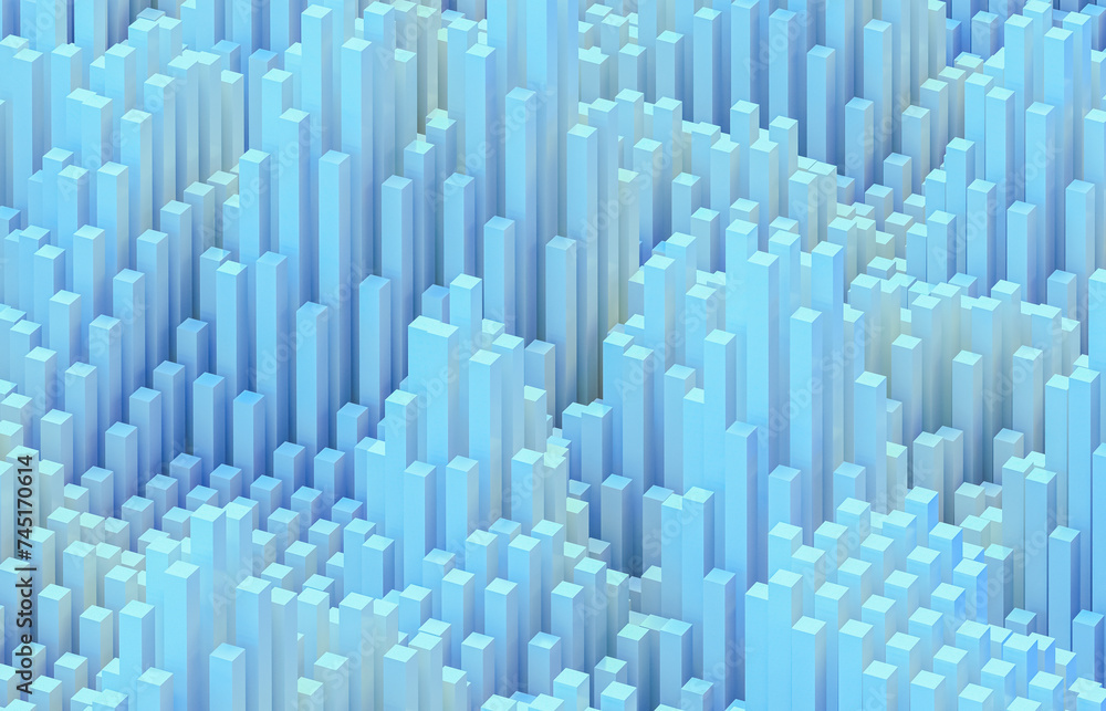 Aufkleber Abstract futuristic business technology background with geometric 3d shape. 3d rendering.