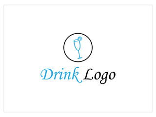 Drinking logo design,drink icon logo vector illustration,