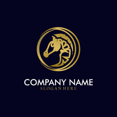 Horse Logo Template with luxury and modern design.