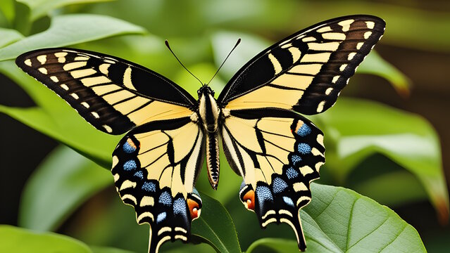 Photo of Swallowtail Butterfly Generative AI.