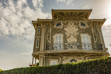 Street view, Villa Ruggeri, Piazzale della Libertà, 61121 Pesaro PU, Italy, beautiful architectural details and design, tourist landmark