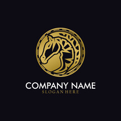 Horse Logo Template with luxury and modern design.