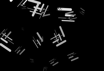 Dark silver, gray vector template with repeated sticks.