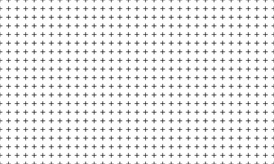 Seamless background pattern from geometric shapes. The pattern is evenly filled with black plus sign.  vector design
