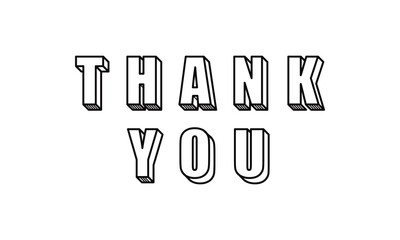 thank you to calligraphy banner design with vector design