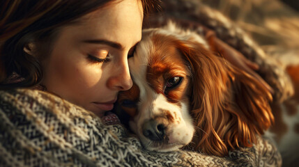 the companionship between a Cavalier King Charles Spaniel and its owner