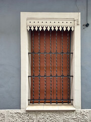 Old window and metalwork design, Alicante, Spain 