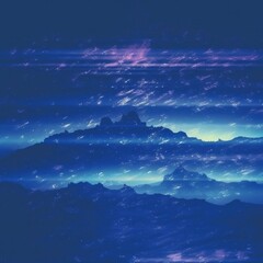 4K Digital grainy gradient with a Navy Blue soft noise effect. A unique blend of vintage vibes and lo-fi VHS