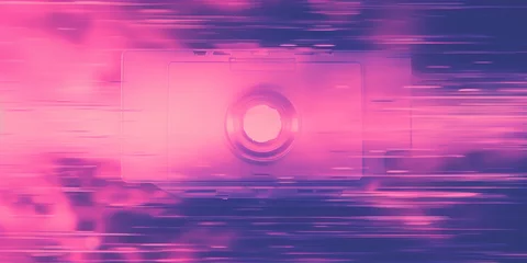 Stoff pro Meter 4K Digital grainy gradient with a Pink soft noise effect. A unique blend of vintage vibes and lo-fi VHS © Michael