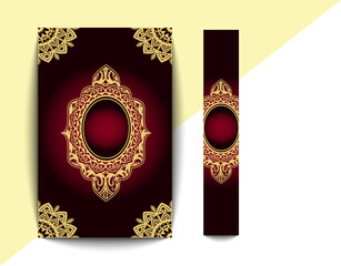 The book cover design templet.Islamic Arabic book. Arabesque. vector illustration.