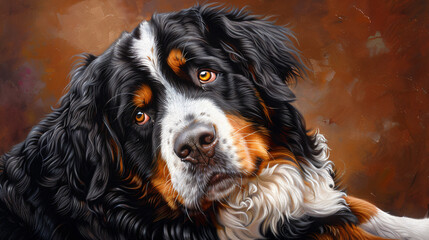 the gentle and loving demeanor of a Bernese Mountain Dog 