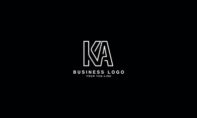 Fototapeta na wymiar KA,A K, K, A, Abstract Letters Logo Monogram