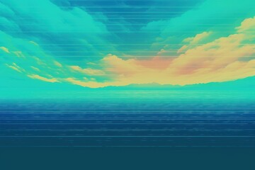 4K Digital grainy gradient with a Turquoise soft noise effect