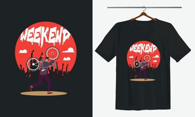 Typography t-shirt design tree and waters, vector illustration