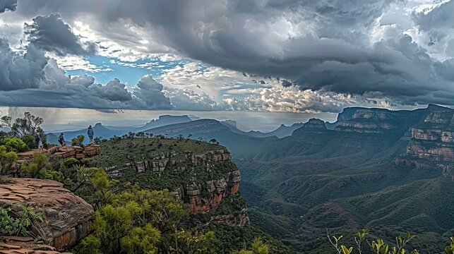 Drakensberge, Three Rondavels, River Blyde River, Blyde River Canyon, Panorama Route, Mpumalanga Province, South Africa, Africa