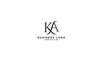 KA,A K, K, A, Abstract Letters Logo Monogram - obrazy, fototapety, plakaty