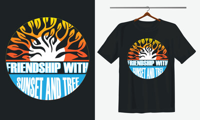 Summer t-shirt design with orange color , vector illustration