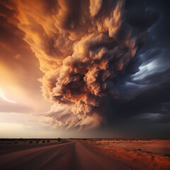 Dramatic clouds forming a breathtaking storm.