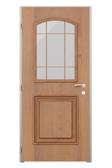 Classic Wooden door with glass opening