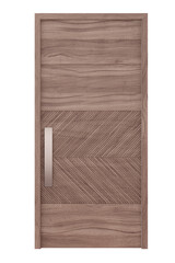 Modern Wooden door with steel handle