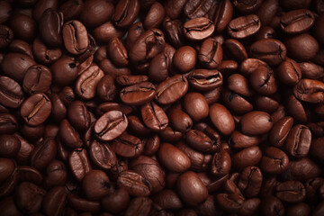 Fototapeta premium Coffee Beans Background for Design and Layout