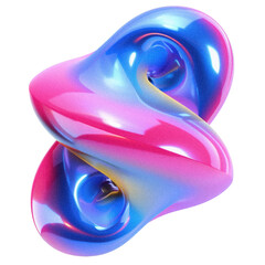 Grainy gradient color flow wave on transparent background, Generative AI