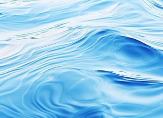 Blue rippling water with ripples on a white background