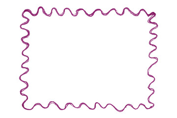 Dark purple frame isolated on transparent background.