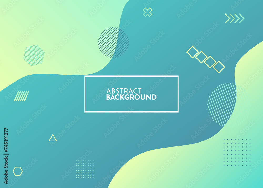 Poster colorful element design in modern style. flat presentation template on white backdrop with shadows. 