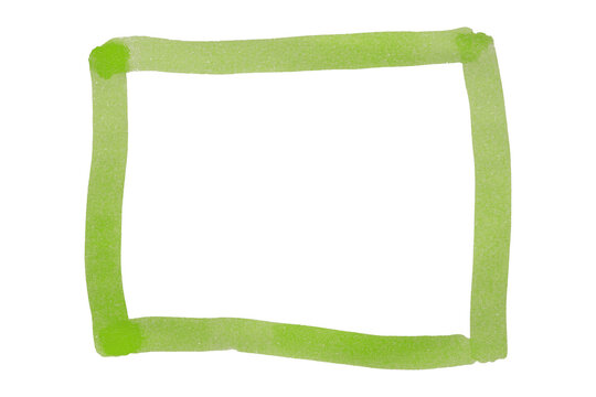 Green frame isolated on transparent background