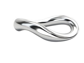 Chrome liquid metallic fluid shape isolated on white background. 3d rendering aluminum. Transparent background