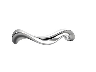 Chrome liquid metallic fluid shape isolated on white background. 3d rendering aluminum. Transparent background