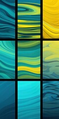 Abstract Cyan and Indigo backgrounds wallpapers, in the style of bold lines, dynamic colors