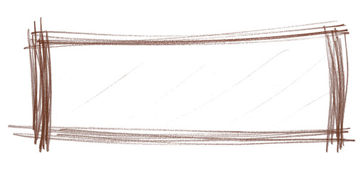 Fototapeta premium Brown frame isolated on transparent background.