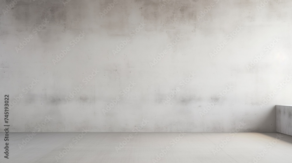 Poster A simple image of an empty room with concrete walls and a window. Suitable for various design projects