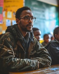 teacher students in a classroom