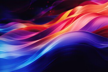 Colorful waves colors background, created by ai generated