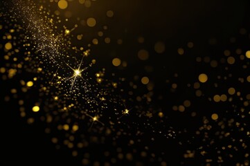Fototapeta na wymiar Gold Glitter Light Bokeh Background, created by ai generated