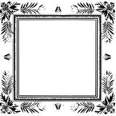 frame, floral, border, vintage, vector, decoration, flower, ornament, design, illustration, pattern, black, swirl, card, wedding, ornate, banner, art, decor, invitation, leaf, element, style, scroll, 