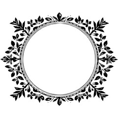 frame, floral, border, vintage, vector, decoration, flower, ornament, design, illustration, pattern, black, swirl, card, wedding, ornate, banner, art, decor, invitation, leaf, element, style, scroll, 
