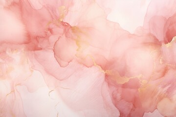 Close up view of a pink and gold abstract painting. Ideal for artistic backgrounds