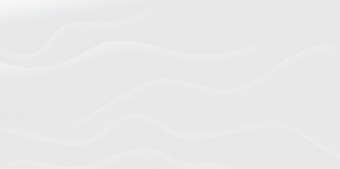 Abstract white and light gray wave modern soft luxury texture with smooth and clean vector subtle background illustration.	