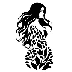 silhouette of a girl